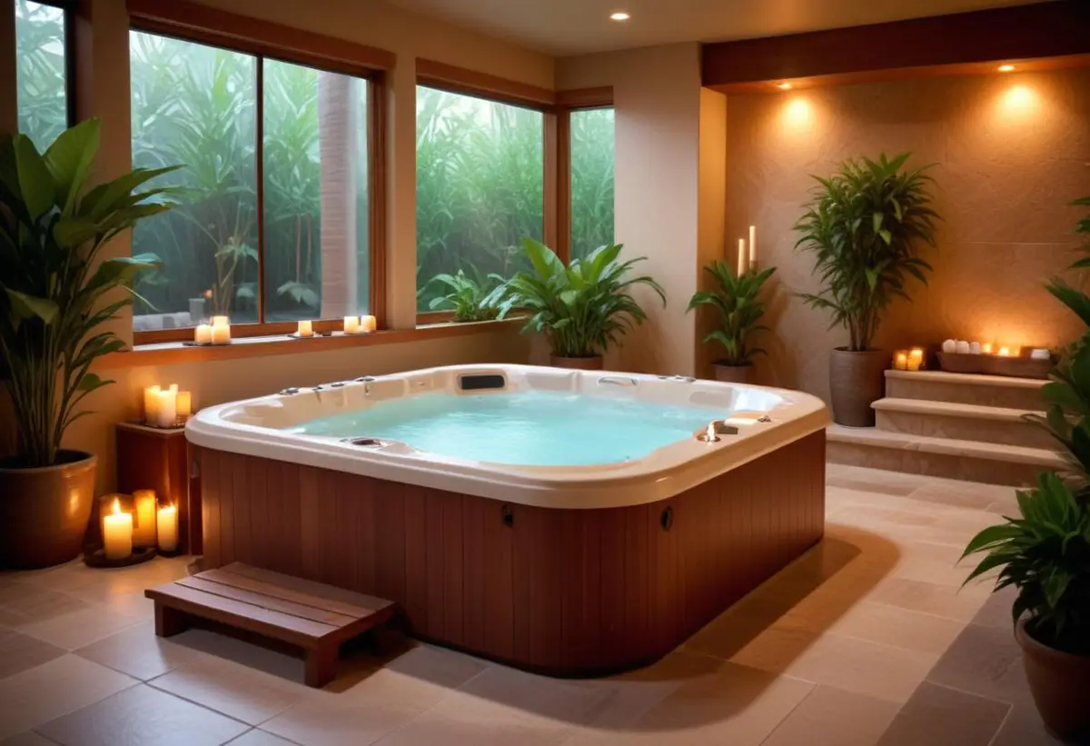 Spabad inomhus – skapa ditt eget spa-paradis hemma! illustration