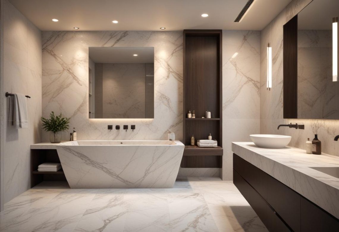 Snygga bänkskivor som förvandlar ditt badrum illustration